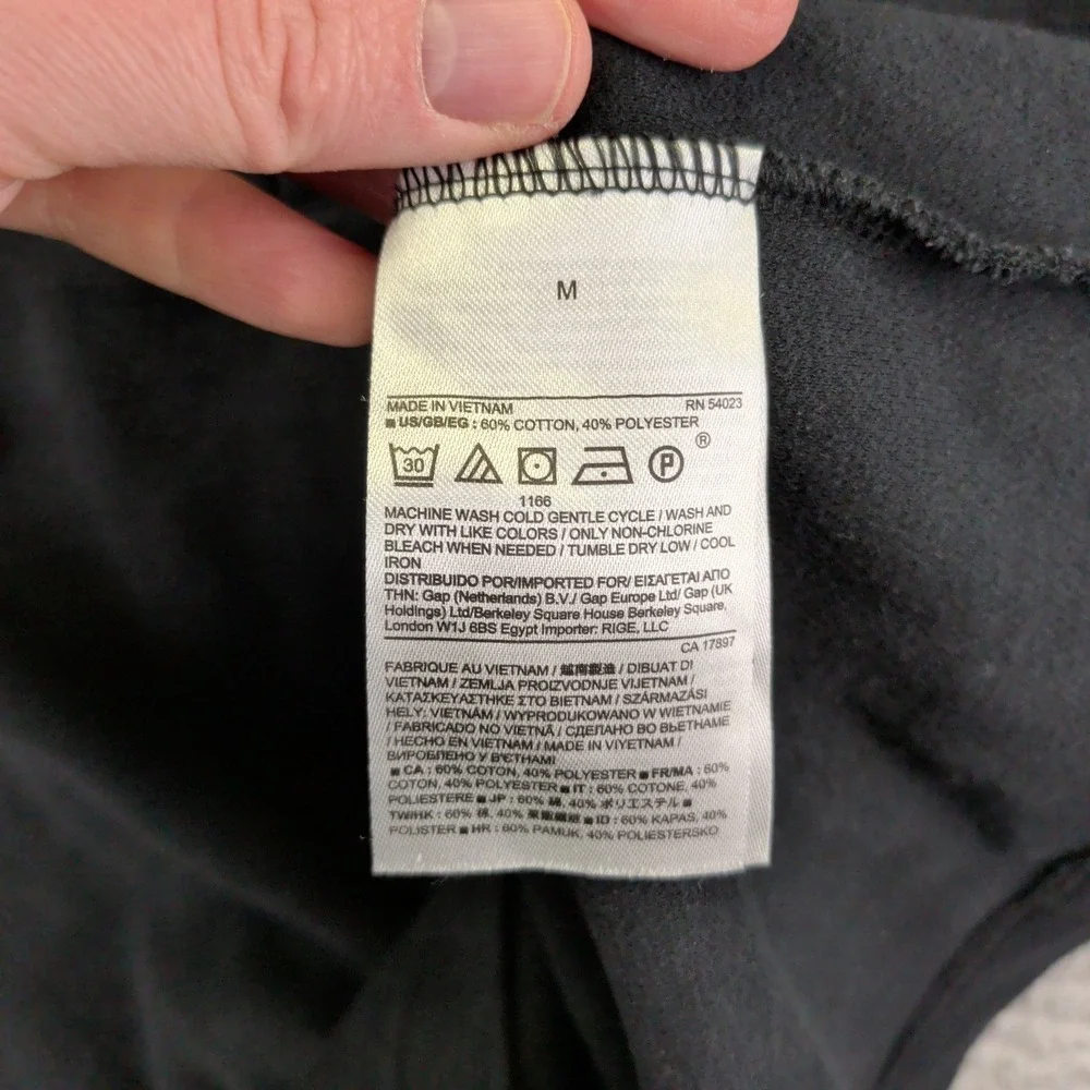 Banana Republic Men‎ Black Quarter Zip Pullover Sweatshirt Size Medium Casual